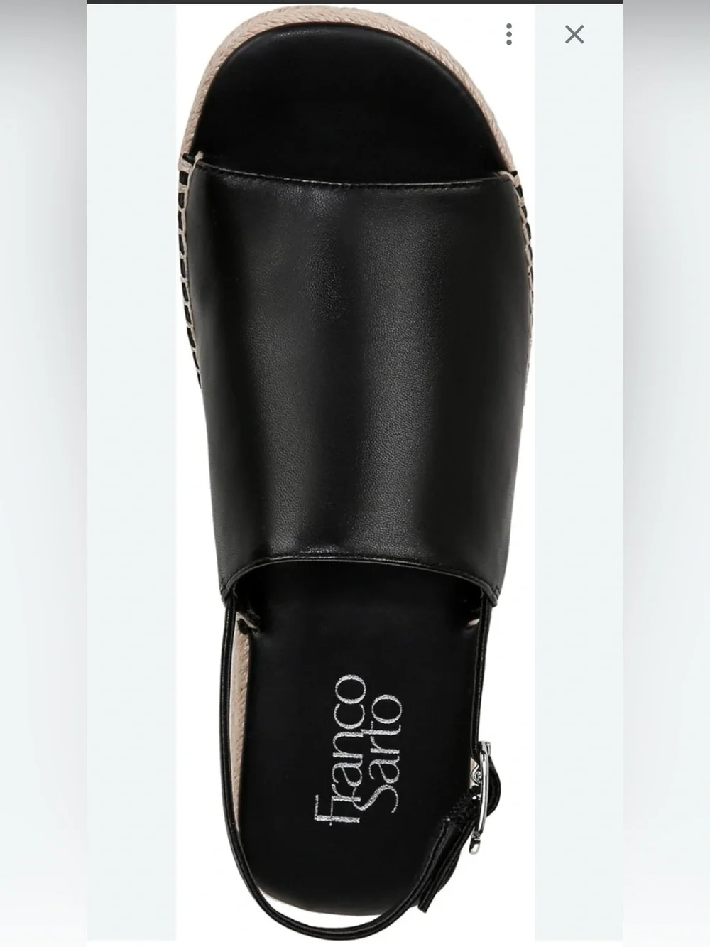 Franco Sarto Black Rune Sandals